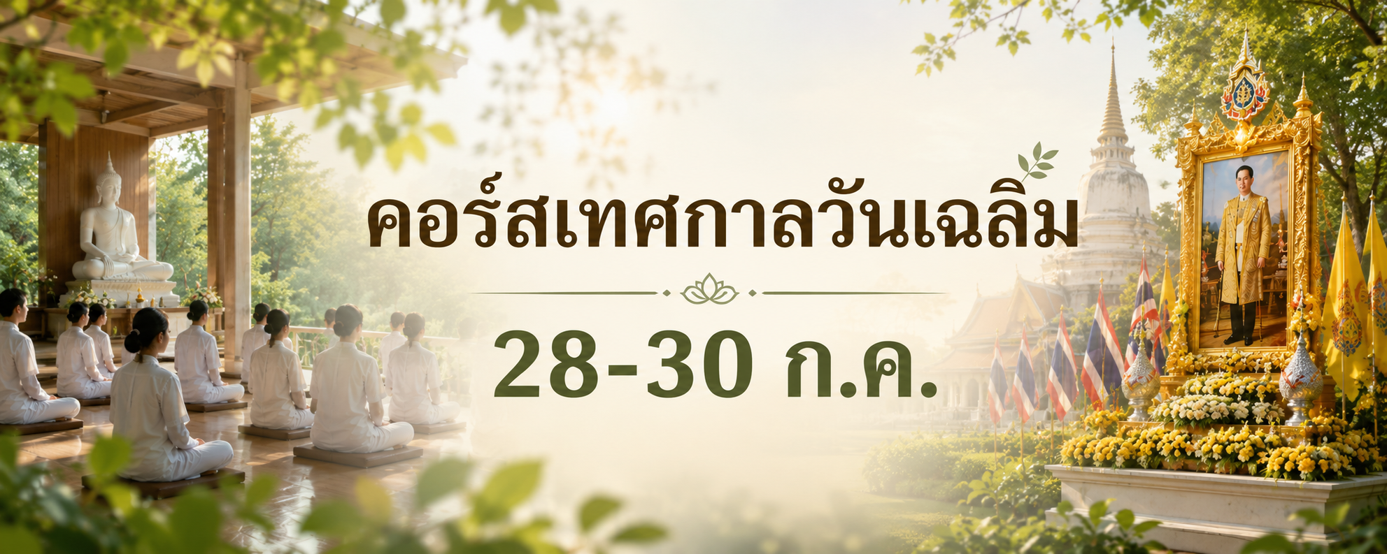 คอร์สเทศกาลวันเฉลิม 28-30 กรกฎาคม
