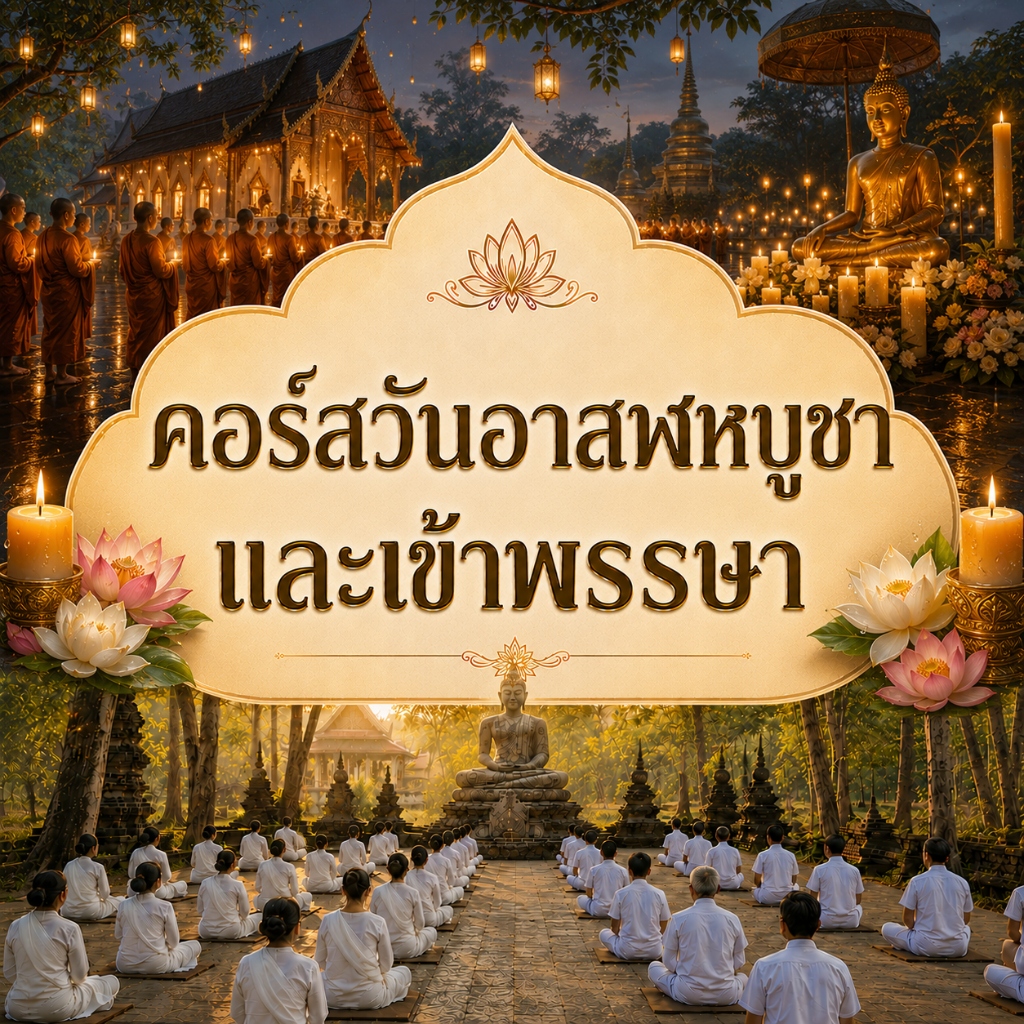 คอร์สวันอาสาฬหบูชาและเข้าพรรษา