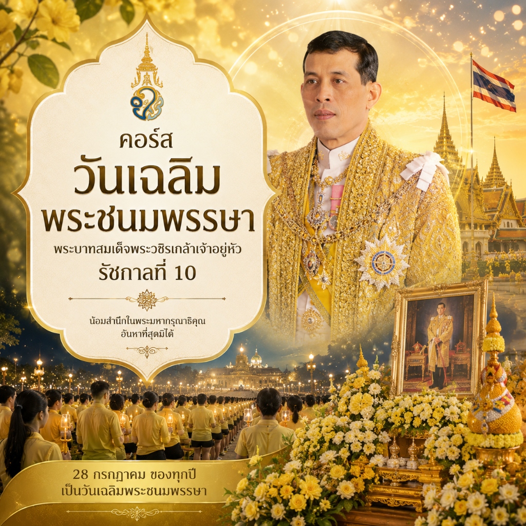 คอร์สวันเฉลิมพระชนมพรรษา รัชกาลที่ 10