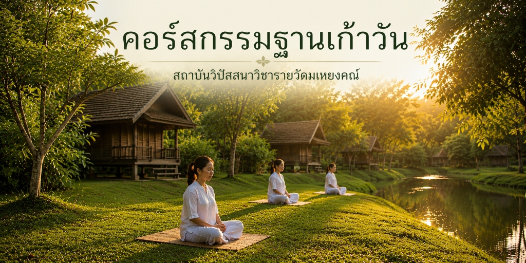 คอร์สปฏิบัติธรรม 9 วัน สถาบันวิปัสสนาวิชาลัย วัดมเหยงคณ์